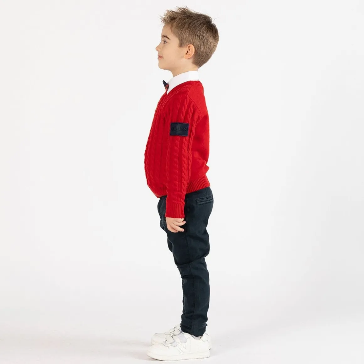Maglione con trecce per ragazzo
