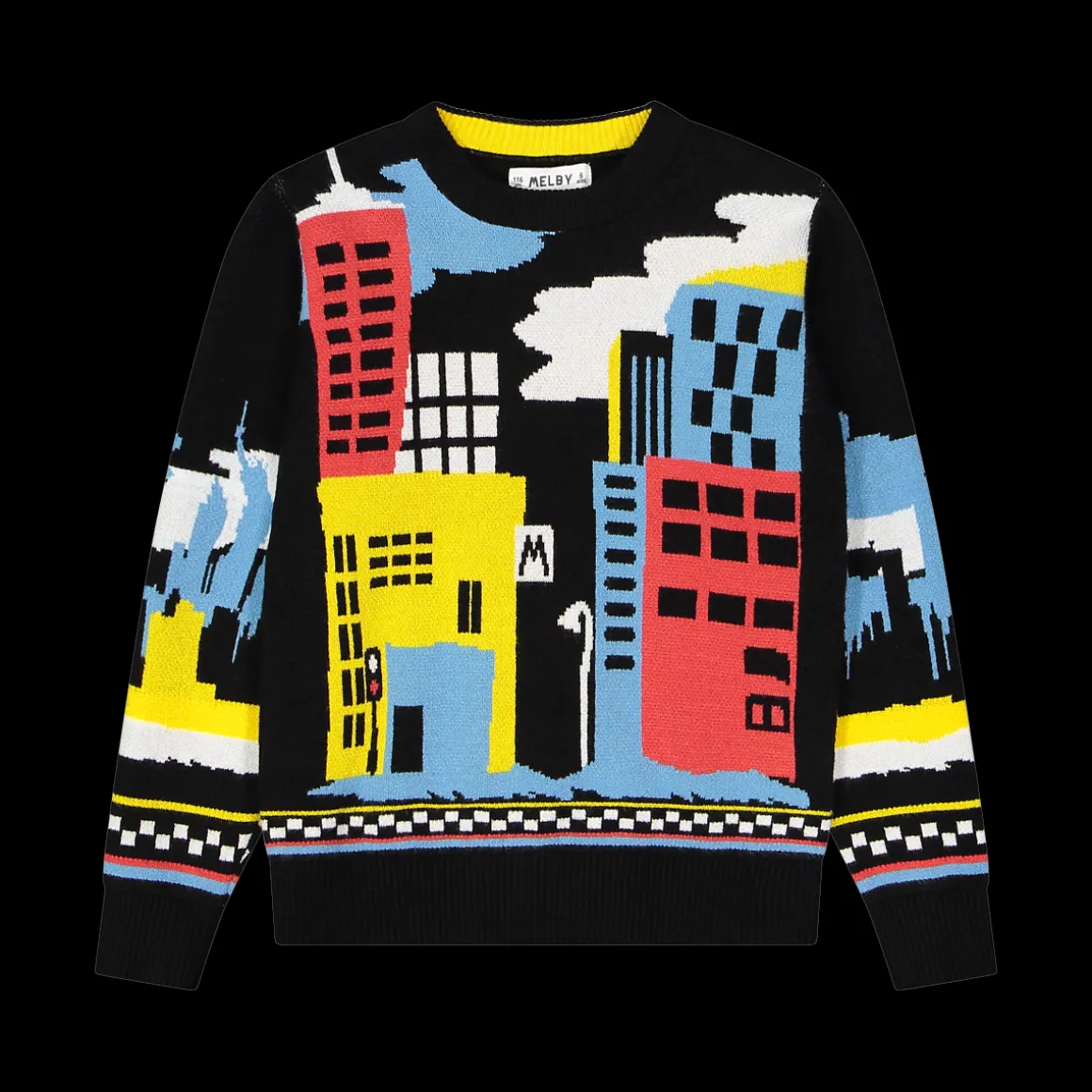 Maglione da bambino con jacquard palazzi