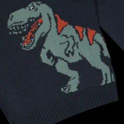 Maglione da bambino con jacquard Dino