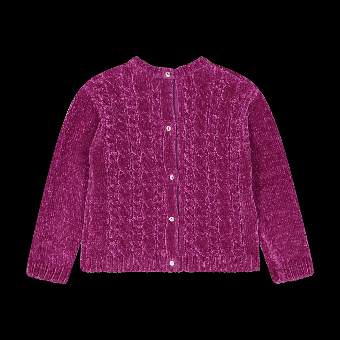 Maglione/cardigan in ciniglia bambina