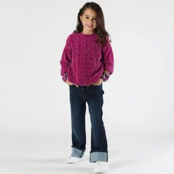 Maglione/cardigan in ciniglia bambina