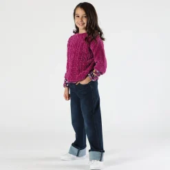 Maglione/cardigan in ciniglia bambina