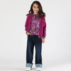 Maglione/cardigan in ciniglia bambina