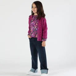 Maglione/cardigan in ciniglia bambina
