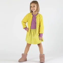 Maglione/cardigan in ciniglia bambina