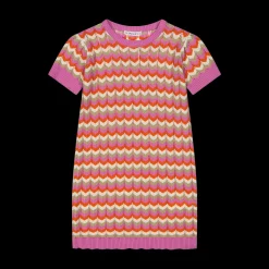 Mini abito tricot rigato per bambina