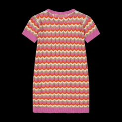 Mini abito tricot rigato per bambina