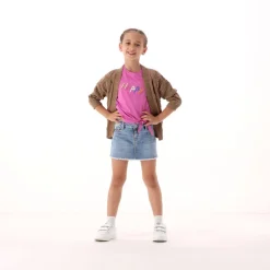 Minigonna con dettagli luccicanti per bambina