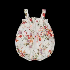 Pagliaccetto a fiori liberty da neonata