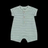 Pagliaccetto a righine in cotone biologico da neonato