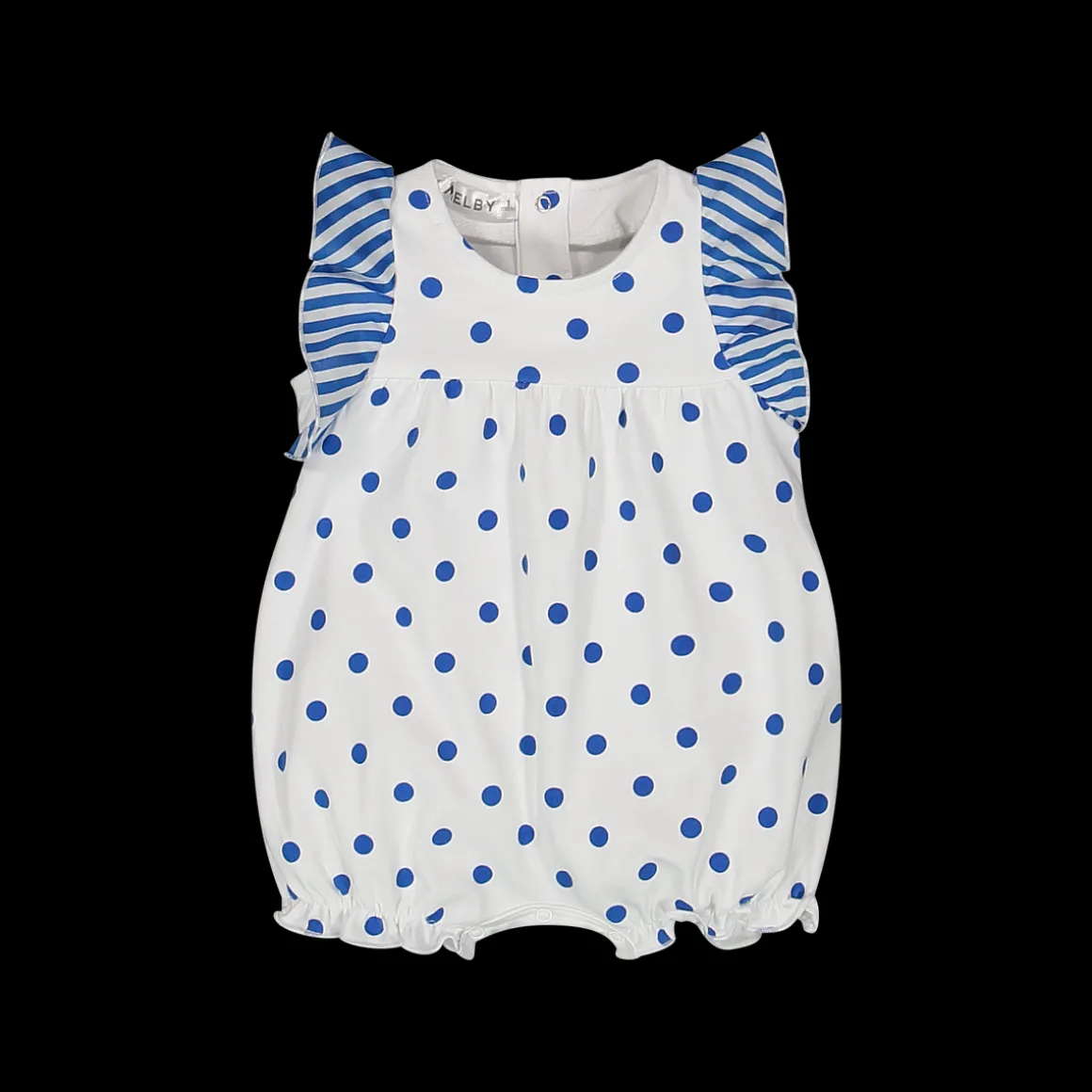 Pagliaccetto in jersey a pois da neonata