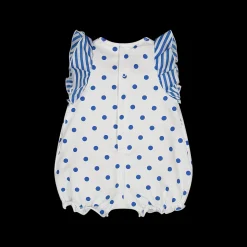 Pagliaccetto in jersey a pois da neonata