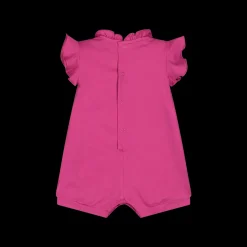 Pagliaccetto in jersey con orsetto da neonata