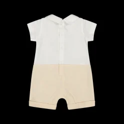 Pagliaccetto in piquet bicolor da neonato