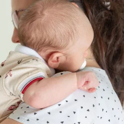 Pagliaccetto in piquet stampato da neonato