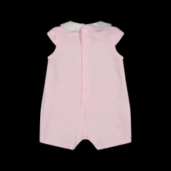 Pagliaccetto jersey stretch con stampa fiori da neonata
