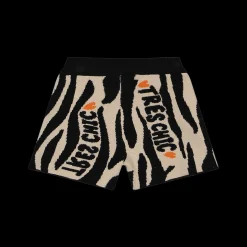 Pantaloncino jacquard animalier bambina