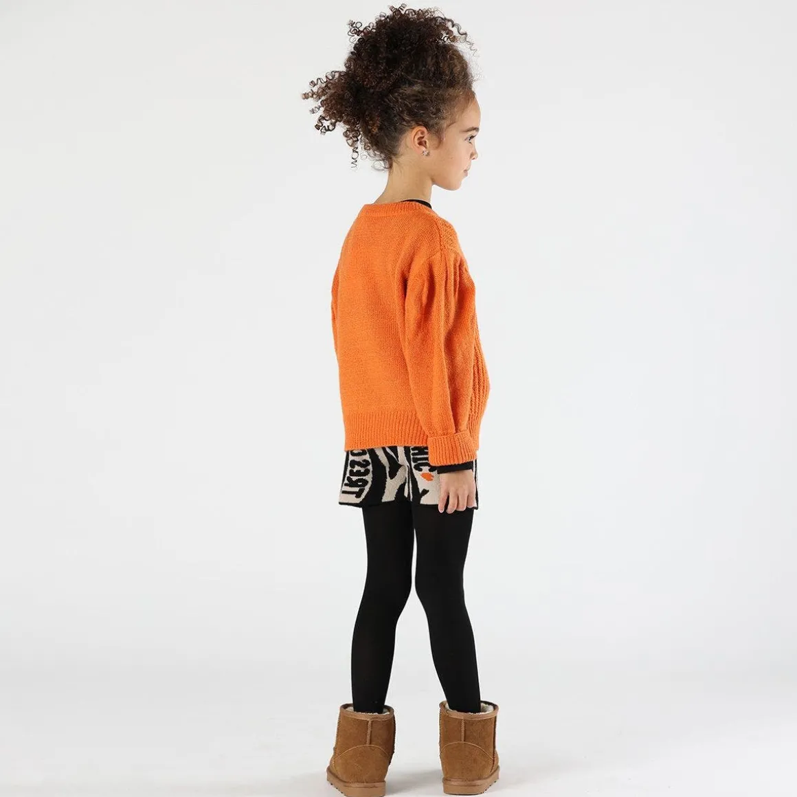 Pantaloncino jacquard animalier bambina