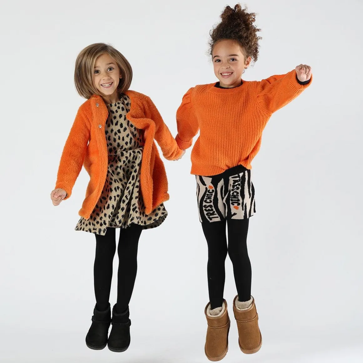 Pantaloncino jacquard animalier bambina