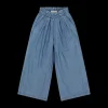 Pantalone a palazzo in chambray da bambina