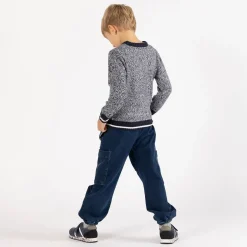 Pantalone baggy in denim stretch per ragazzo