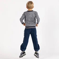 Pantalone baggy in denim stretch per ragazzo