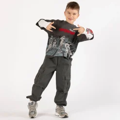 Pantalone baggy in gabardina per ragazzo