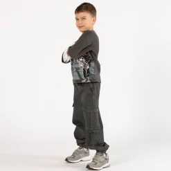 Pantalone baggy in gabardina per ragazzo