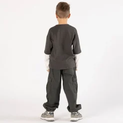 Pantalone baggy in gabardina per ragazzo