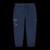 Pantalone blu in felpa malfilè bambino