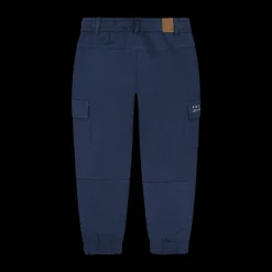 Pantalone blu in felpa malfilè bambino