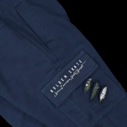 Pantalone blu in felpa malfilè bambino