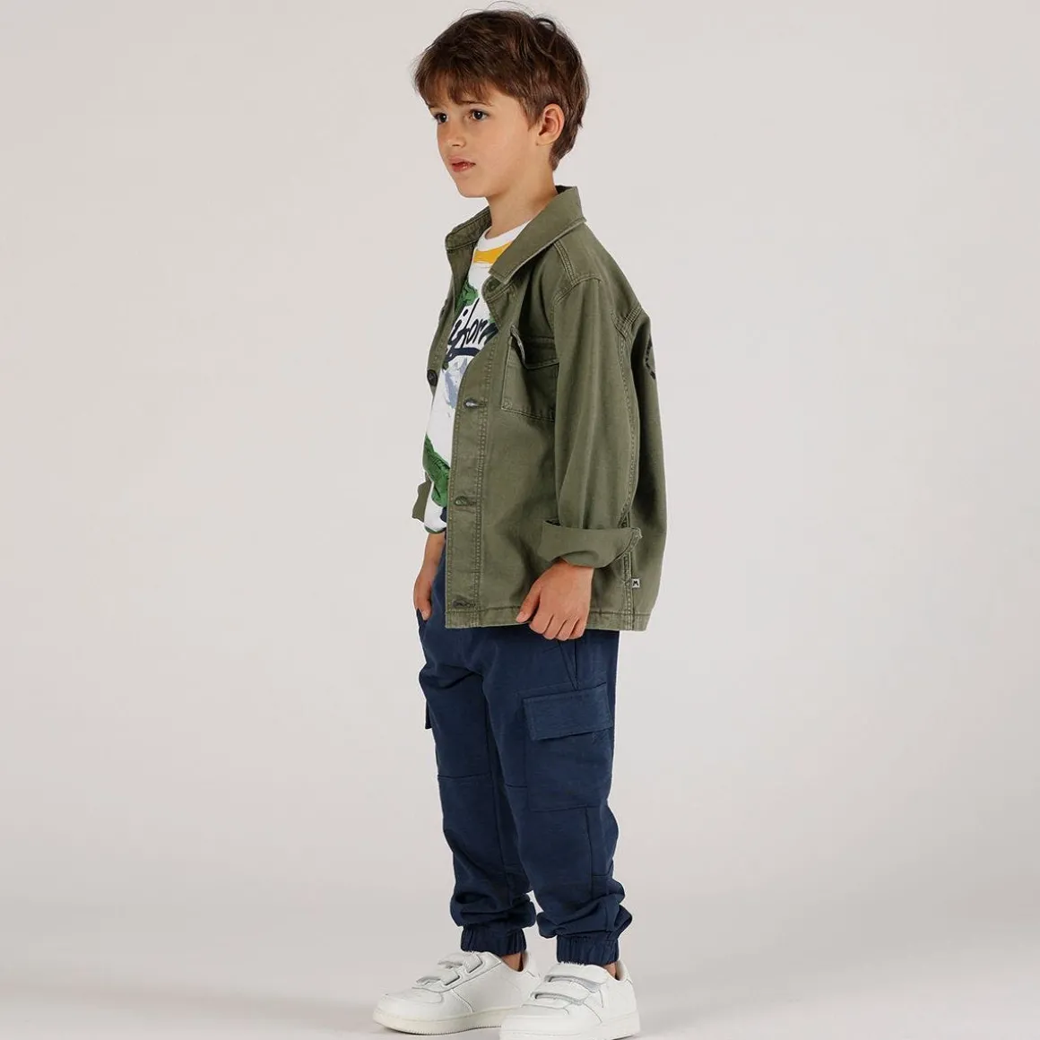 Pantalone blu in felpa malfilè bambino