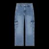Pantalone cargo denim bambina