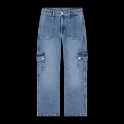 Pantalone cargo denim bambina