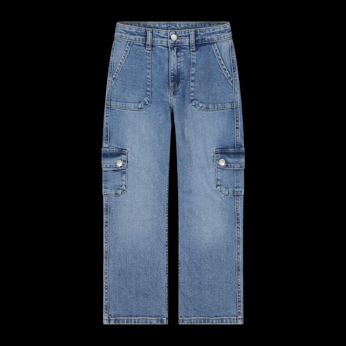 Pantalone cargo denim bambina