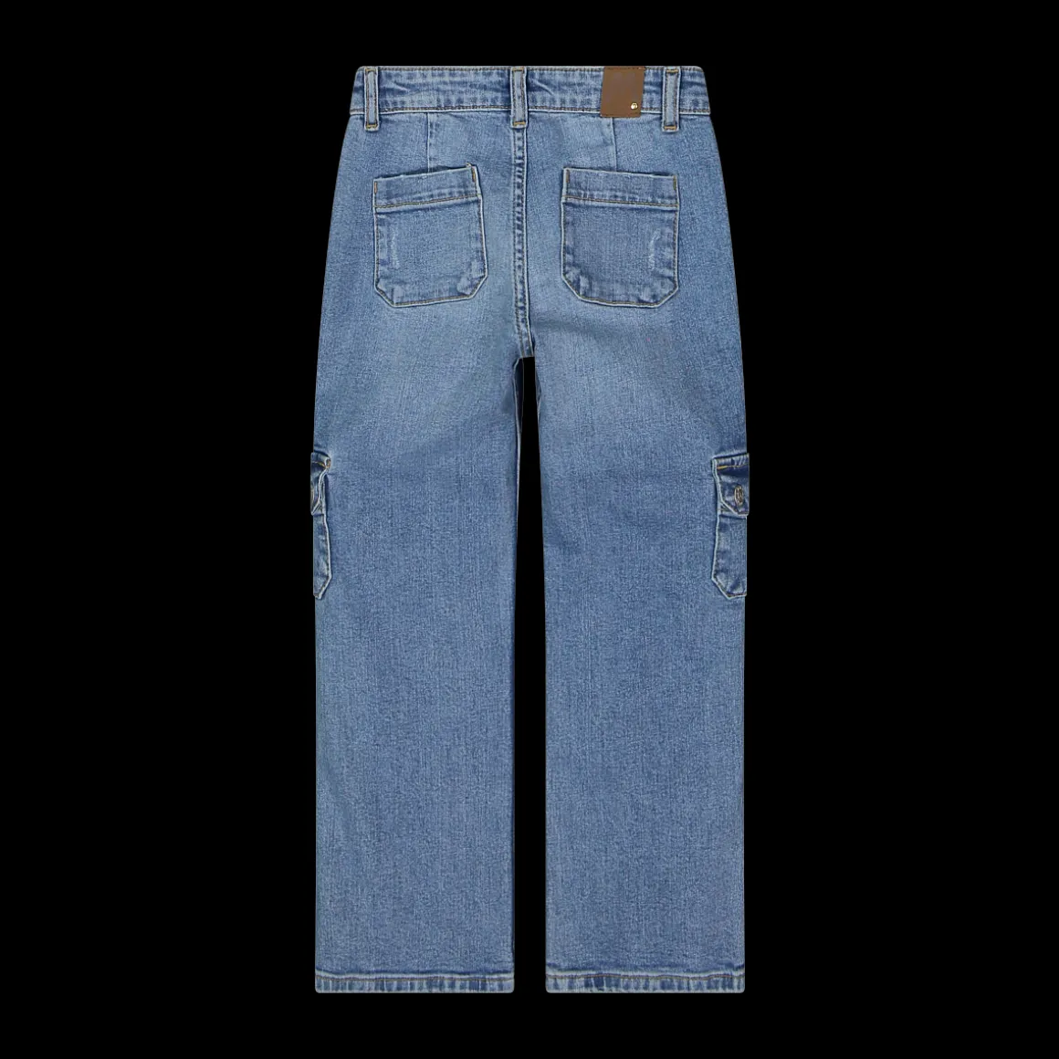 Pantalone cargo denim bambina