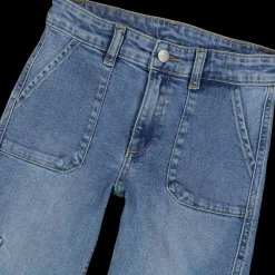 Pantalone cargo denim bambina