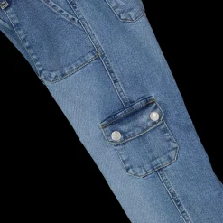 Pantalone cargo denim bambina