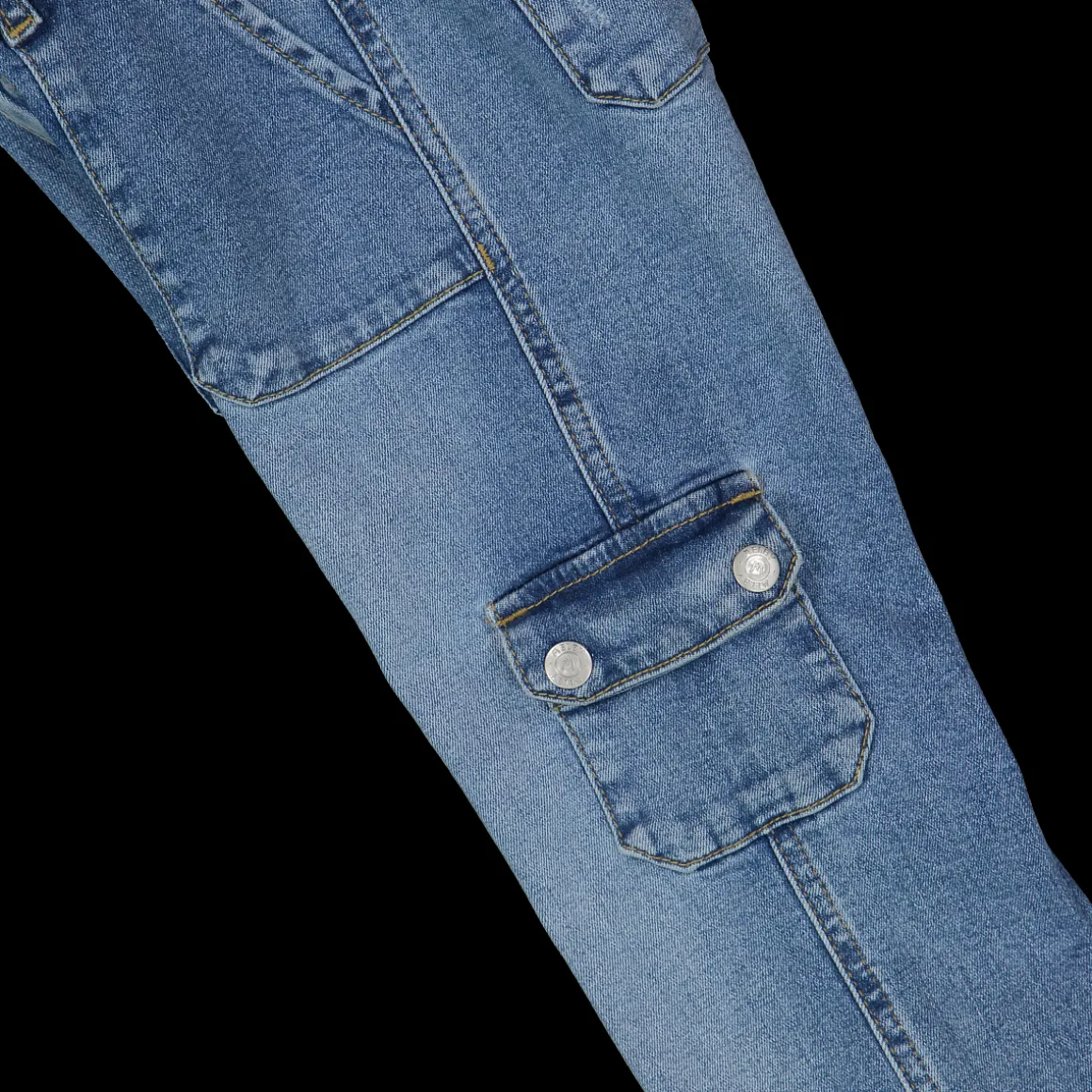 Pantalone cargo denim bambina