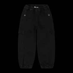 Pantalone cargo in denim nero per ragazza