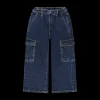 Pantalone cargo in denim per ragazza