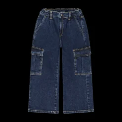 Pantalone cargo in denim per ragazza