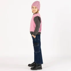 Pantalone cargo in denim per ragazza