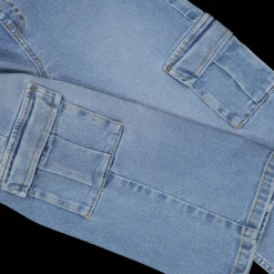Pantalone cargo in denim bambina