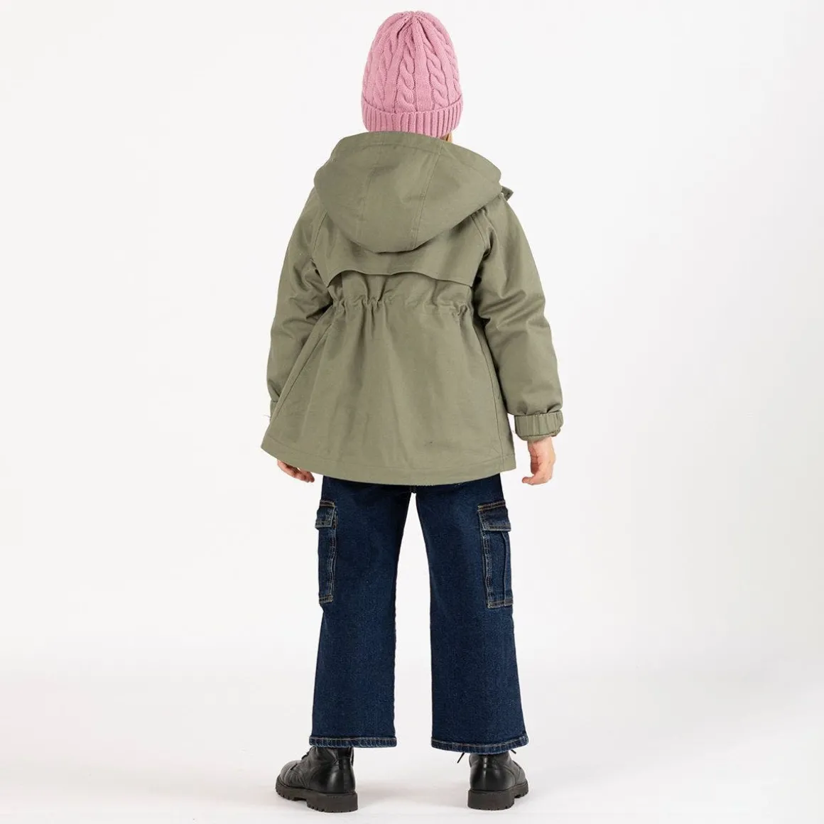 Pantalone cargo in denim per ragazza