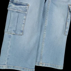 Pantalone cargo in denim bambina