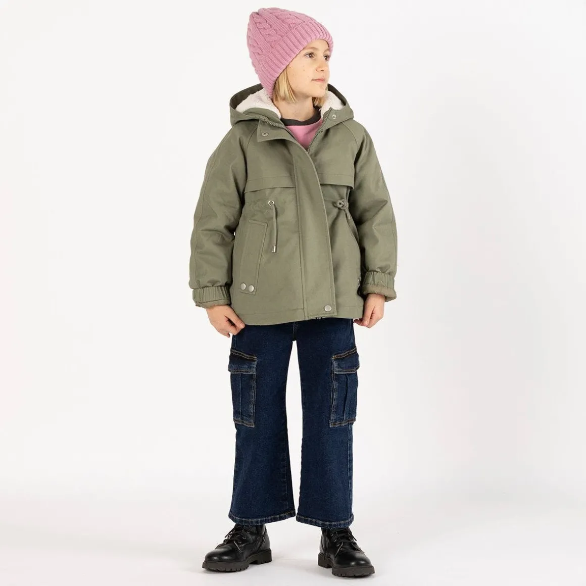 Pantalone cargo in denim per ragazza