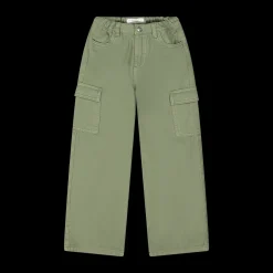 Pantalone cargo in gabardina per bambina