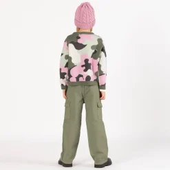 Pantalone cargo in gabardina per bambina